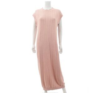 Mr Mittens Pointelle-Knit Cotton Midi Dress Pink Medium Large
